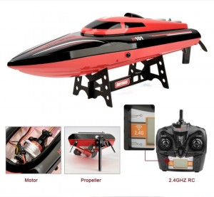 2.4ghz 4ch 180 degree flip 150m distance 25km/h speed 1/28 fast rc boats for adults