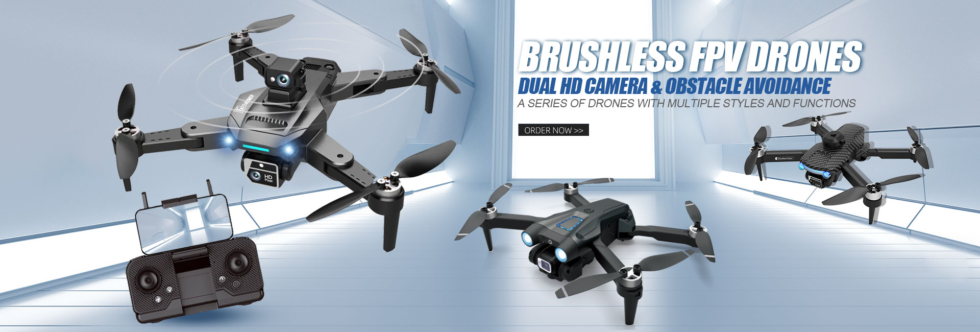 brushless motor fpv drone series banner