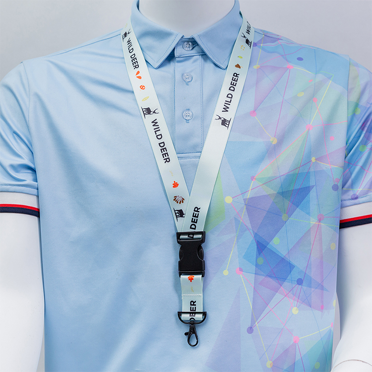 Environment friendly EHUA Ergonomics Polyester Lanyard With Full Color Printing For Gift