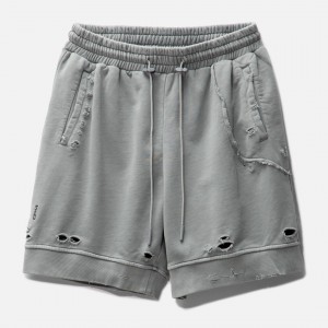 Pantalóns curtos de algodón personalizados para deportes de verán de alta calidade con estampado atlético de sol en desgaste