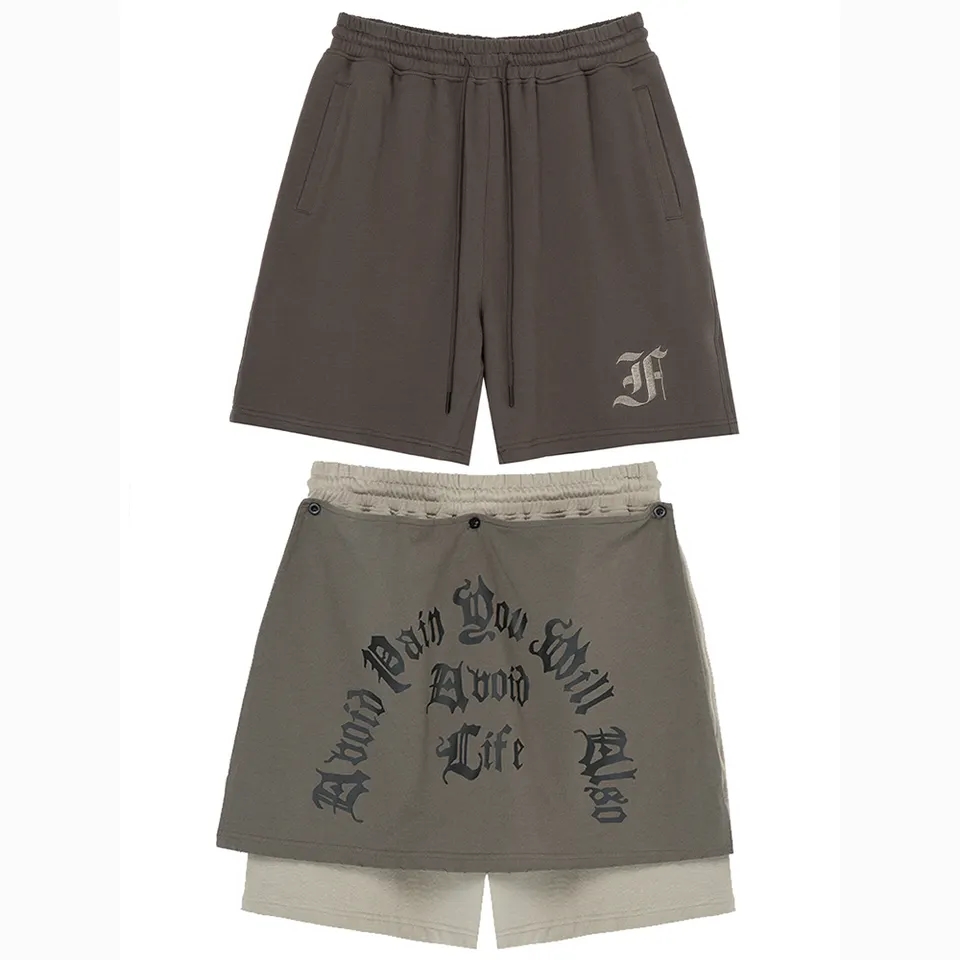 Custom wholesale logo gym blank sports jogger swim beach summer sweat pants polyester blank mesh cargo short for men