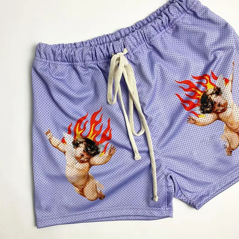 manufacturer wholesale custom high quality sublimation 5 inch inseam polyester dtg above knee blank mesh shorts men