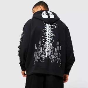 custom high quality 100% cotton oversized print hoodies