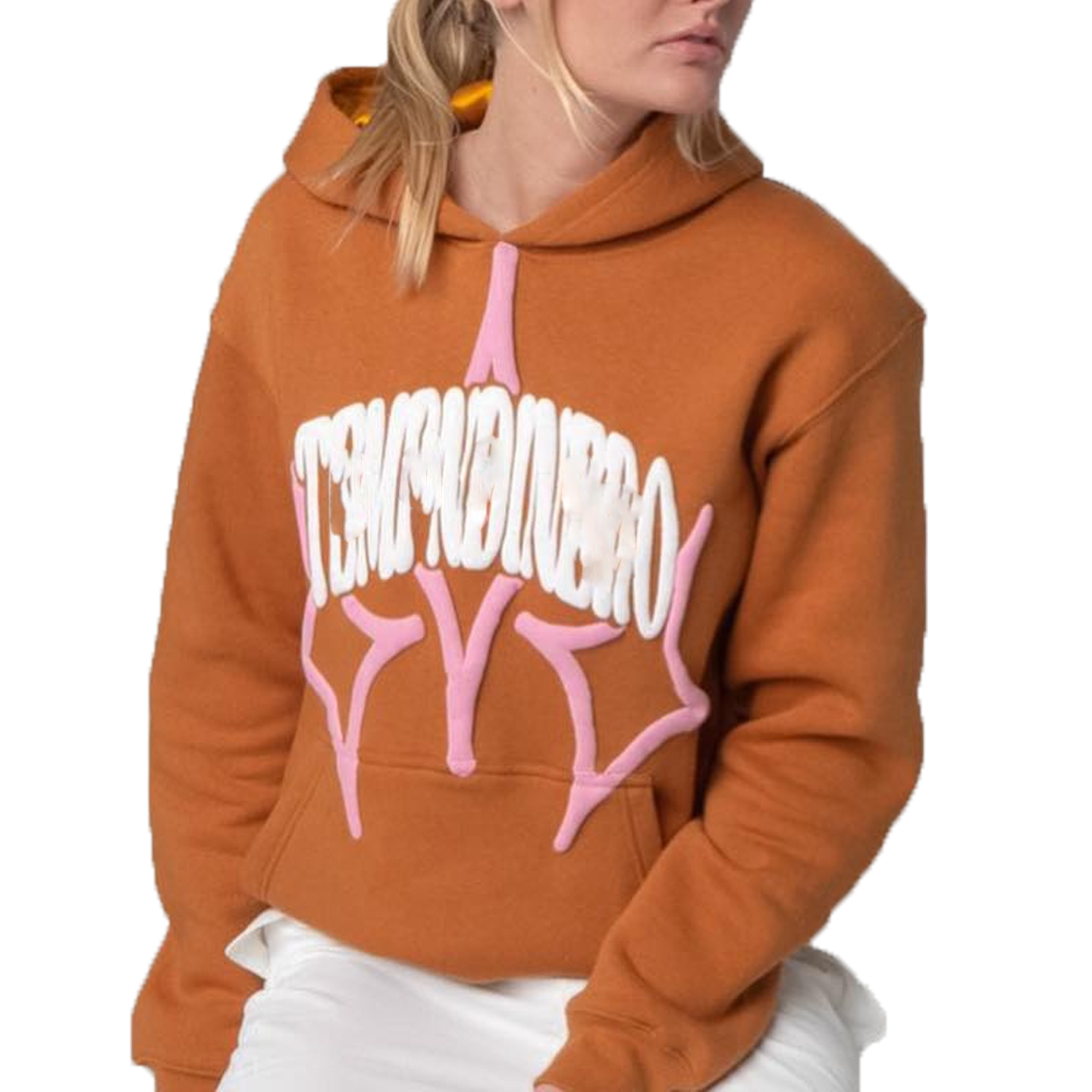 manufacturer high quality cotton heavyweight oversized puff print satin hoodies pullover sweatshirt