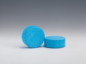 Comprimés bleus d'acide cyanurique Stabilisateur de chlore pour piscine
