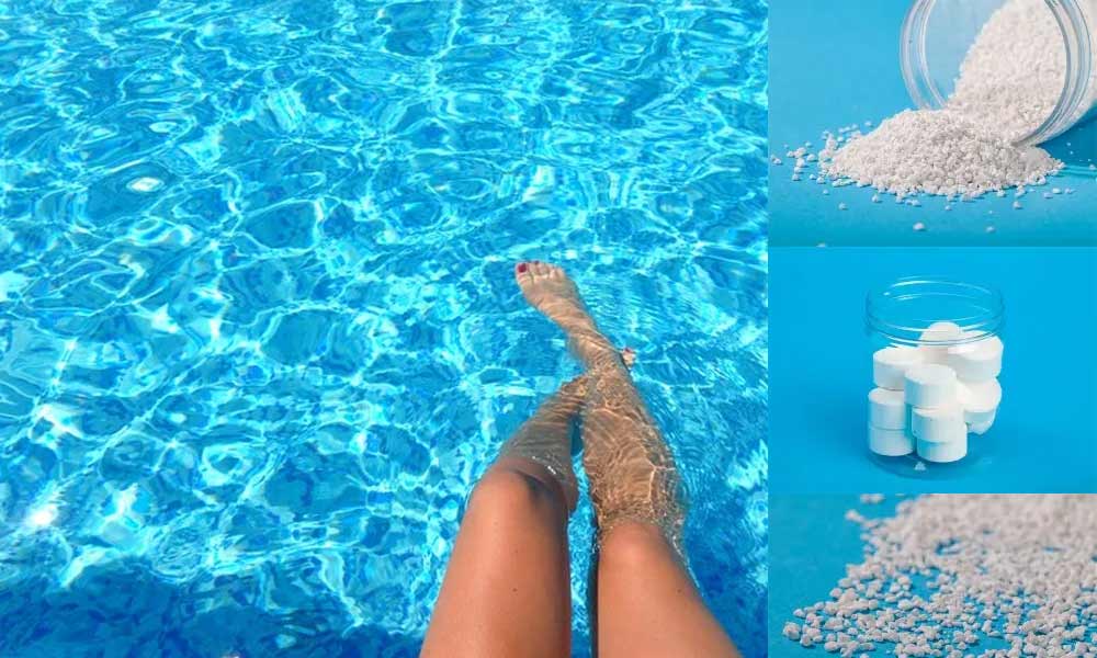 Why is it recommended to use sdic for swimming pool disinfection?