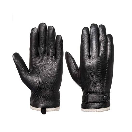 Mens Genuine Leather Gloves Winter