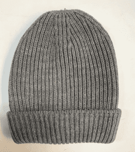 boy’s grey melange knitted hat with cotton jersay lining