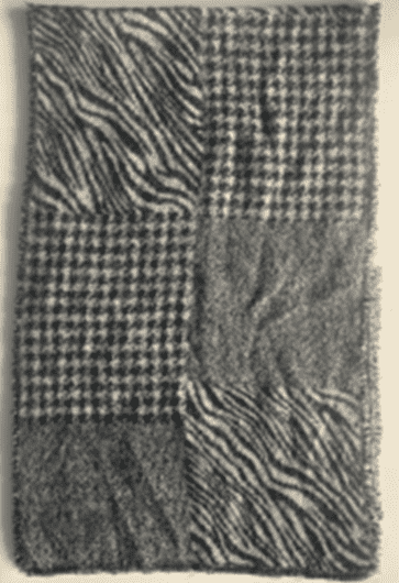 zabra stripe,houndstooth and herringbone jacquard scarf