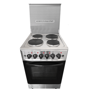 Freestanding electric oven with hotplates top