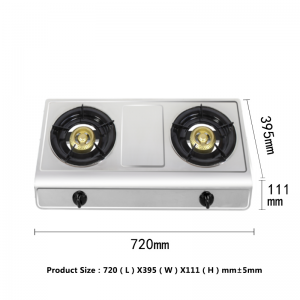 Professional Kitchen Double Gas cooker with stainless steel body