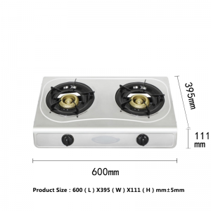 600MM Portable Gas Stove with Double Burners LPG/NG