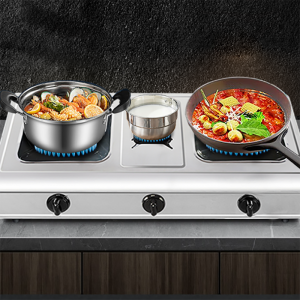 LPG gas cookers with 3 burners for high pressure wok