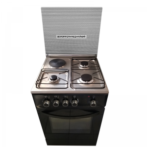 Freestanding Gas range with 3 gas burners, 1 hot plate, and 64L oven