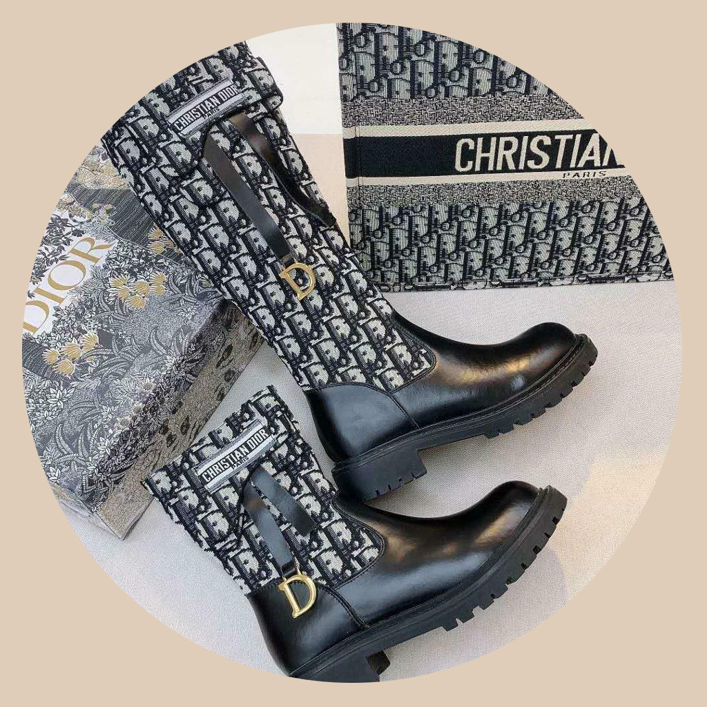 Christian Dior Boots Leather in Black Christian Dior Fall Ready-to-Wear Naughtily-D Ankle Boot Black Mesh and Christian Dior Boots Boots Leather