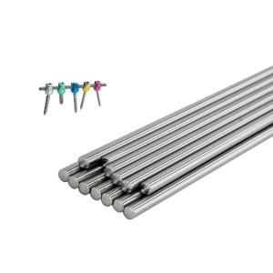 Titanium bar for spine screws