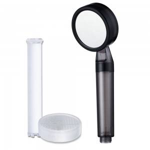 Ionic Filter Shower Head Transparent Black PP Cotton Filter Hand Shower