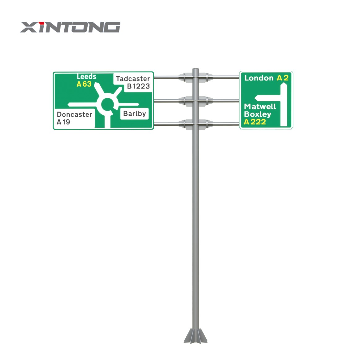 Q235 Steel Material 3mm Road Sign Traffic Sign Pole 1