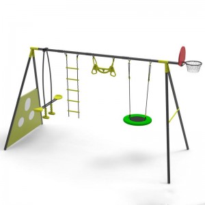 China wholesale Outdoor Timber Swing Manufacturer –  XNS037 2.2m Seven Function Swing Set for Playground Outdoor – Xiunan