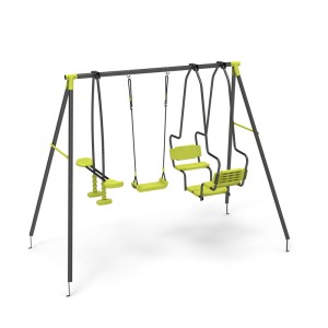 China wholesale Yard Swing Suppliers –  XNS055 Big Kids Outdoor Playground Mental Multiplayer Swing Set Cherry III – Xiunan
