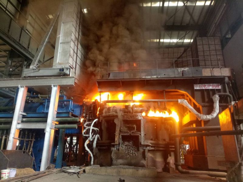 The 70-ton horizontal continuous charging electric arc furnace built by our company for customers in Tangshan, Hebei Province was successfully put into operation