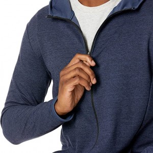 Factory Made High Quality Zipper Hoodie Fleece Fabric for Men