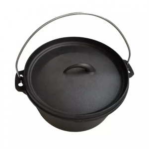 wholesale high quality factory price enameled cast iron Dutch oven frying pan comal bakeware cookware for kitchen and outdoor camping