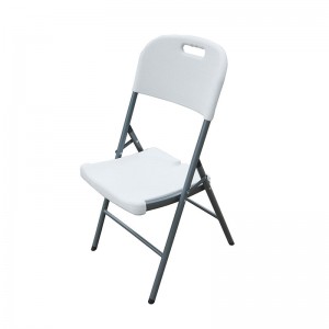 Outdoor Picnic Camping Leisure White HDPE Portable Folding Chair