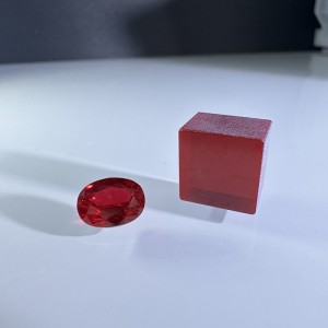 99,999% Ал2О3 сафир шарени црвени рубин материјал драги камен