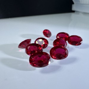 99,999% Al2O3 сапфир скъпоценен камък от цветен червен рубин