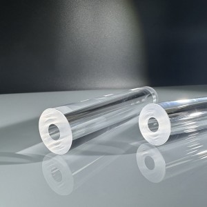 KY-safiro unukristala tuboj tubo-stangoj ĉiuj flanko polurita plene travidebla