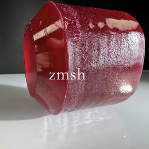 Material de rubi de sangue de pombo dopado com Ti3 + Cr3 + para vidro de relógio de gema