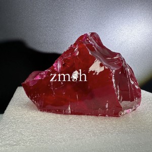 Рубіновий матеріал Штучний корунд для оригінального матеріалу дорогоцінного каменю Рожево-червоний
