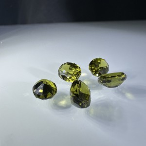 Sapphire ntsuab rau gemstone txiv ntseej ntsuab dag 99.999% Al2O3 hluavtaws
