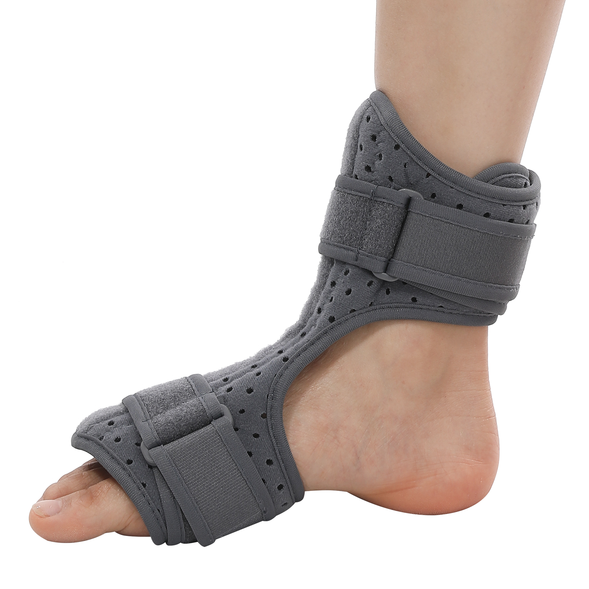 Foot dorsum support for correcting medial and lateral foot inversion shoe sagging corrector