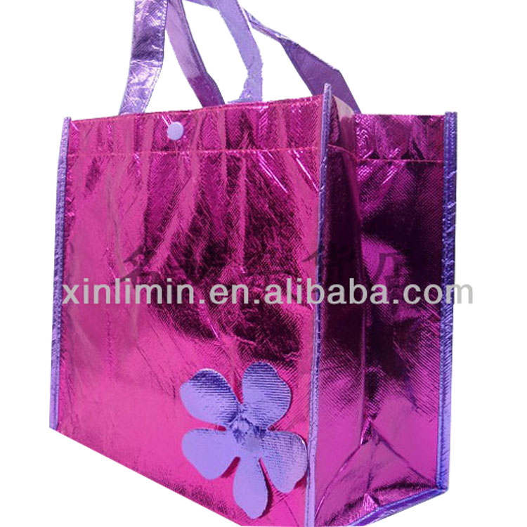 High Quality Pp Non Woven Bags - Custom logo china trade show hs code tote non-woven pp laminated metallic handle shopping carry bag – Xinlimin