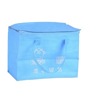Non woven insulated round folding wine lunch food ice cooler bag