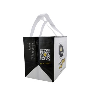 Customizable brand printed promotion standard size laminated pp non-woven tote shopping bag