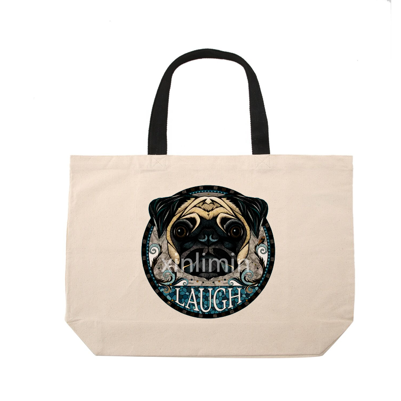 Best-Selling Foldaway Shopper – OEM Logo printed reusable canvas tote bag cotton bag – Xinlimin