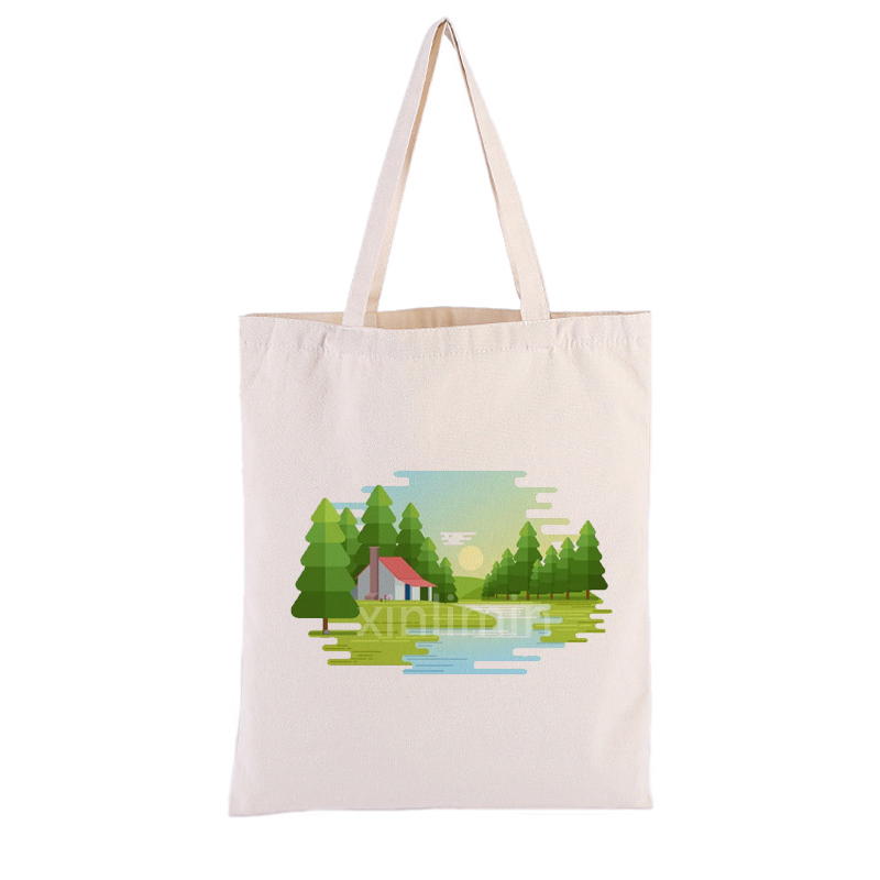 Best-Selling Foldaway Shopper – natural raw white customer logo printed canvas bag and canvas cotton tote bag – Xinlimin