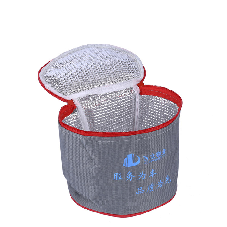 Factory source Soft Lunch Cooler - Custom personalized logo frozen round collapsible cooler delivery bag – Xinlimin