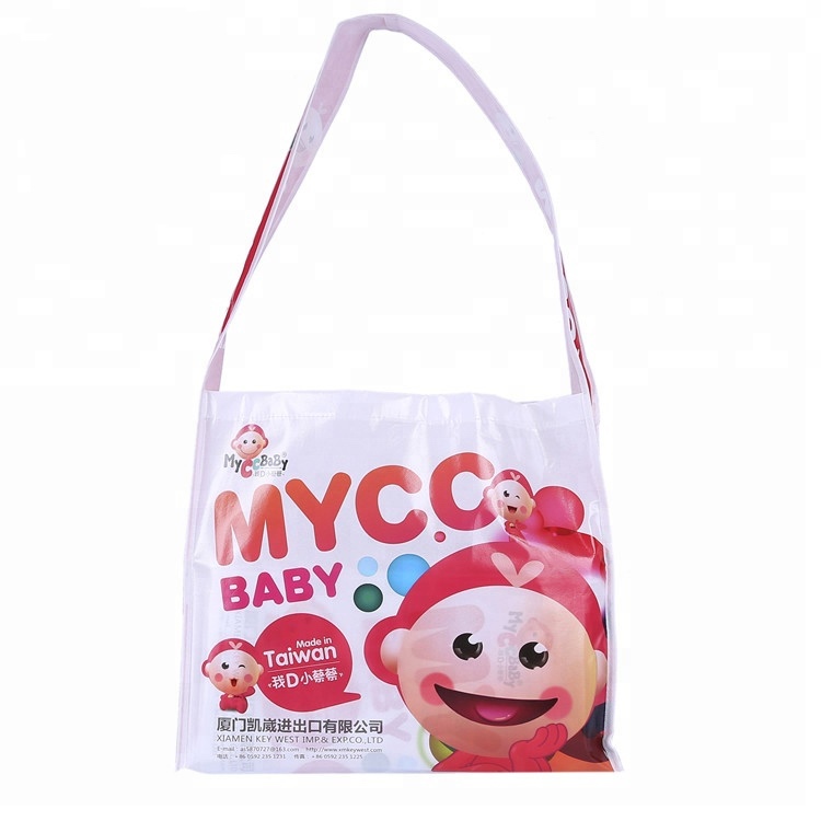 OEM/ODM China Reusable Tote Bags - Promotional cartoon single strap messenger non woven shoulder bag – Xinlimin