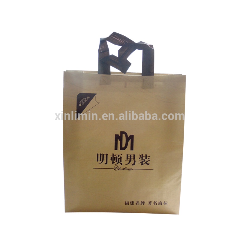Chinese Professional Non-Laminated Non Woven Bag - OEM reusable foldable non woven tote supermarket shopping bags with custom printed logo – Xinlimin