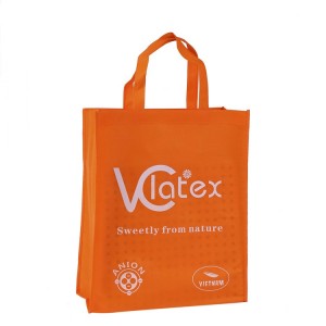 Supermarket Tote Packaging Custom Reusable Non Woven Folding Shopping Bag
