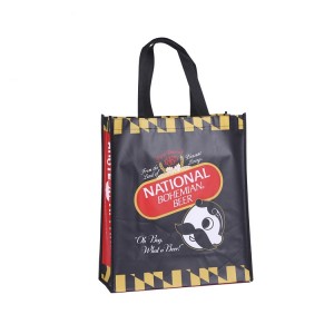 Promotion handles laminated pp non-woven tote shopping bag