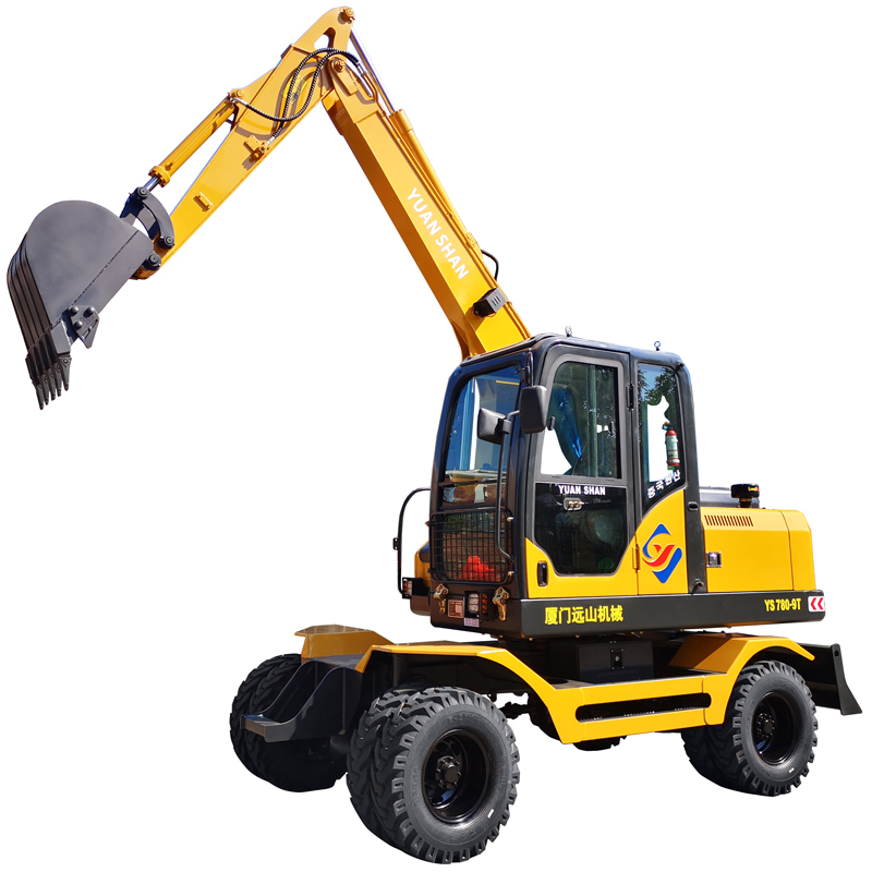 Excellent quality Mining Wheel Excavator - Small Wheel Excavator 8ton With Bucket YS780-9T – GAIKE