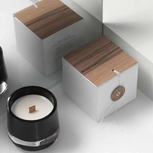 Wholesale Custom Luxury White Rectangle Square Candle Jar Gift Packaging Boxes Scented Candles Candle Box Packaging For Gift