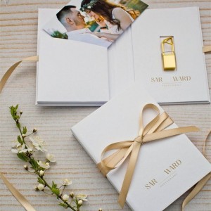 Personalised Photo Box Packaging Photo Wedding Gift USB Box For Prints And USB Flash Drive