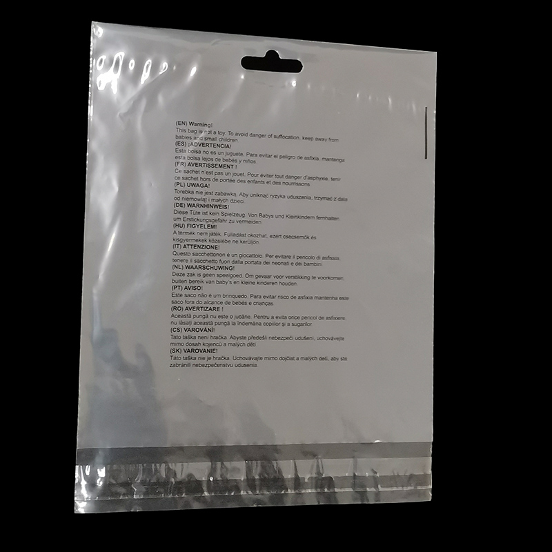 China Hot Sale Custom Recyclable Printing Self Adhesive Seal Clear OPP  Plastic Poly Bag With Suffocation Warning manufacturers and suppliers