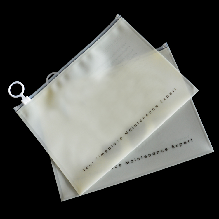 High Quality PVC Transparent Frosted Plastic Zipper Bag / Ziplock